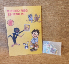 Keresd Meg Es Fesd Ki Hugarian stamp coloring book retro children&#39;s - £11.59 GBP