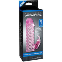 Pipedream Fantasy X-tensions Vibrating Couples Cage 1 in. Extension Pink - £35.93 GBP