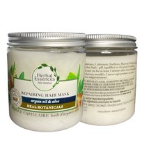 Herbal Essences Bio Renew Repairing Hair Mask Argan Oil Aloe 8oz Lot Of 2 - $21.77
