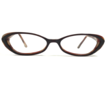 Bevel Eyeglasses Frames 3569 BLA Brown Red Horn Cat Eye Oval 50-17-125 - $92.95