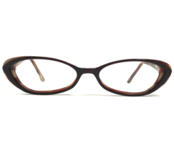 Bevel Eyeglasses Frames 3569 BLA Brown Red Horn Cat Eye Oval 50-17-125 - £73.02 GBP