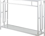 Town Sq.Are Glass/Chrome Console Table With Shelf. - £134.84 GBP