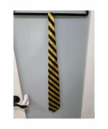 Vintage Agincourt Black Gold Striped Silk Necktie 58” - $365.29 MXN