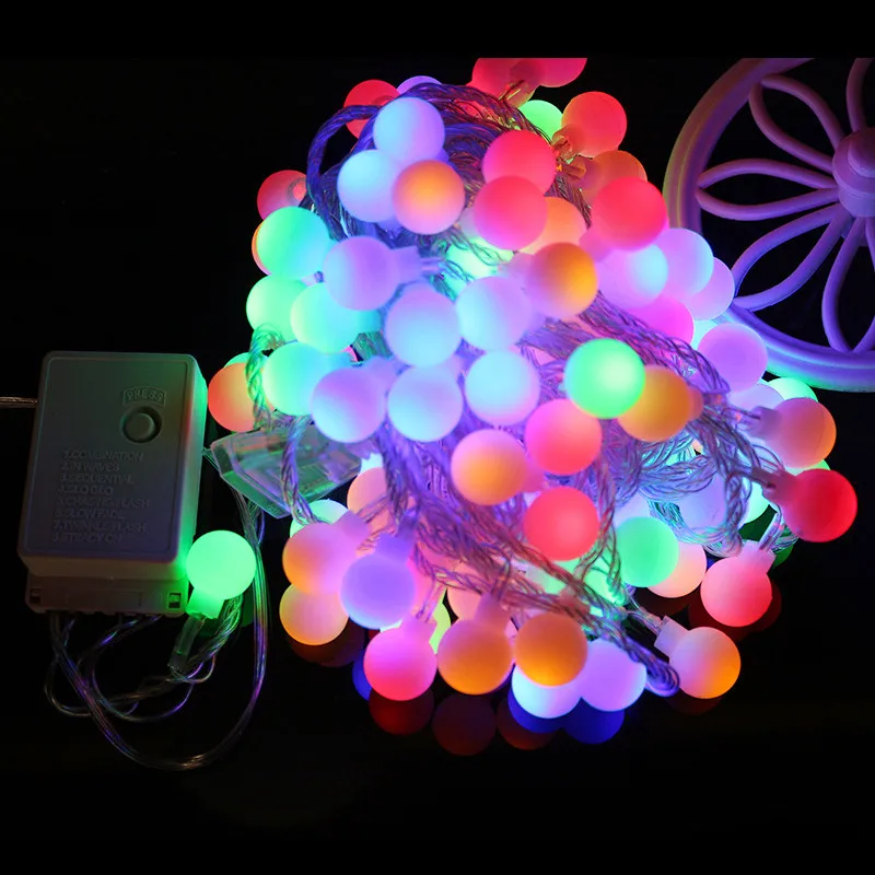 Oliday light 1 5m 3m 6m 10m ball fairy garland light string chains battery powered thumb155 crop