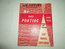 1962 Pontiac Séries 7000 Atelier Manuel Supplément Worn Taché Usine OEM Livre 62 - £17.25 GBP