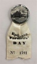 antique EPHRATA PA CLOISTER CLUB FARMERS&#39; DAY BADGE ribbon pin - £38.17 GBP