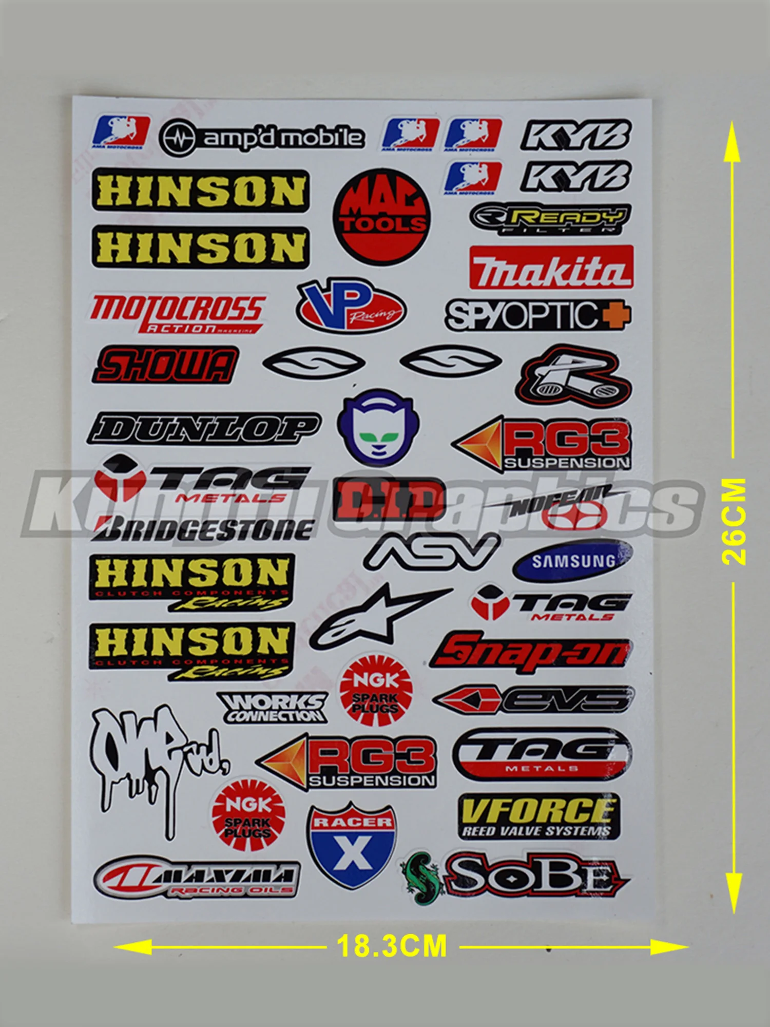 JY Racing Kungfu Graphics MX Sticker Pack Car Motorcycle Motocross ATV Motorrad  - £110.62 GBP