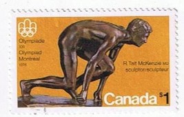 Stamps Canada 1975 Olympic Sculptures $1 &amp; $2 B Scott 656-7 Used NH - £2.31 GBP