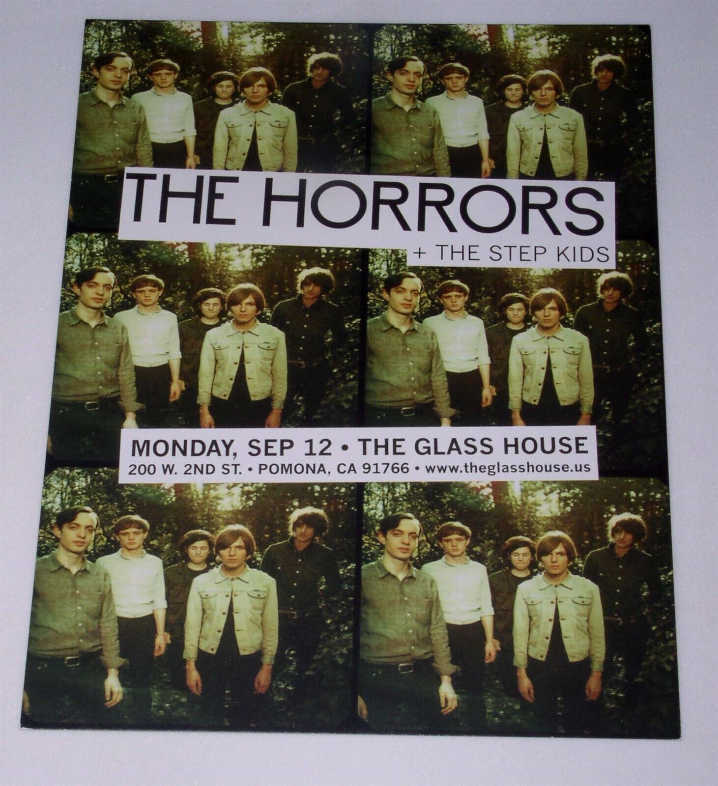 The Horrors Concert Promo Card Glasshouse Pomona 2011 Battles Nisennenmo... - $19.99