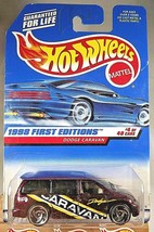 1998 Hot Wheels #633 First Editions 4/40 DODGE CARAVAN Dark Red w/RZR Sp Variant - £5.89 GBP