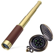 Retro Pirate Telescope Spyglass For Kids Adults Portable Collapsible Handheld Te - £39.09 GBP