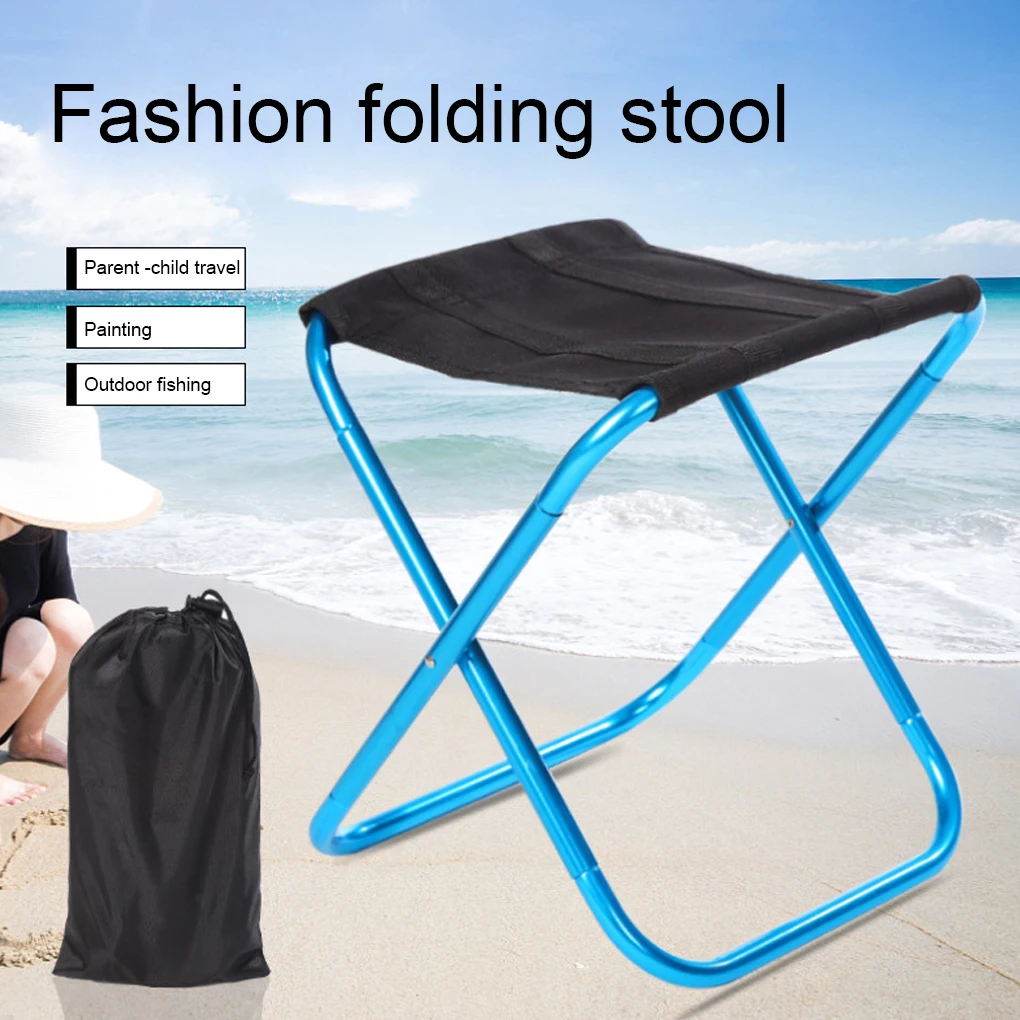Outdoor Aluminium Alloy Folding Chair Portable Folding Picnic Camping Stool MIni - £16.99 GBP