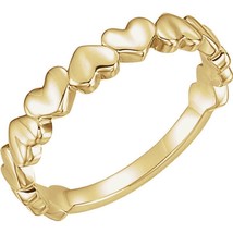 Authenticity Guarantee 
Stackable Heart Ring in 14k Yellow Gold - £470.82 GBP+