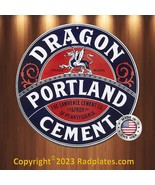 Dragon Portland Cement Vintage   Replica Aluminum Round Metal Sign 12&quot; NEW - £15.61 GBP