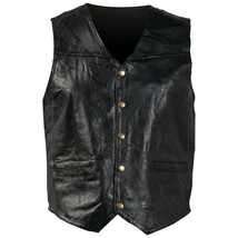 Giovanni Navarre Italian Stone Design Genuine Leather Vest - All Sizes - NEW - £20.23 GBP+