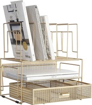 Blu Monaco Workspace Gold Desk Organizers, Storage and Accessories Deskt... - $51.99