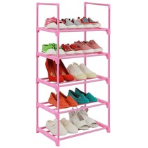 5-Tier Small Kids Shoe Rack Organizer, Pink Toddler Shoe Shelf Shoe Stan... - $29.99