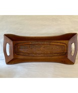 VTG Long Solid Wood Bread Tray 19.5 X 8 Engraved Give Us This Day Our Da... - £12.38 GBP