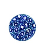 Vintage Concentric Rings Millefiori Canes Candy 2&quot; Dia Paperweight Blue ... - $38.00