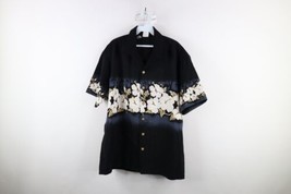 Vintage 90s Streetwear Mens Size Large Heavyweight Flower Hawaiian Button Shirt - $44.50