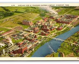 Airplane View Tennessee Eastman Company Kingsport TN UNP Linen Postcard V9 - $3.02