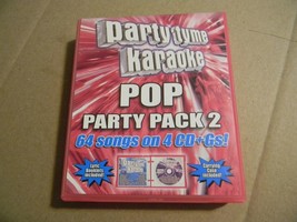 Party Tyme Karaoke Pop Party Pack 2 - 64 songs on 4 cd&#39;s - £7.74 GBP
