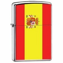 Zippo Lighter - Flag of Spain High Polish Chrome - ZCI007976 - $552.10 MXN