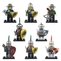8pcs/set Medieval Knights Gladiatus Dragon Frightening Warrior Minifigures Block - $23.50 CAD