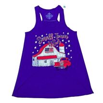 Jane Marie Blue Racer Back Top Small Town USA US-Small - $13.86