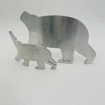 Hallmark Polar Bear and Cub Accents Home Decor Vintage Aluminum Christmas - $27.00
