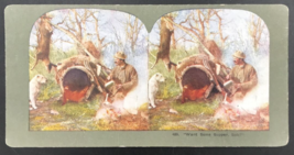 c1900s TW Ingersoll Stereograph #489 Want Some Supper Bob? Hunting Dog - $9.49