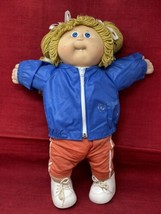 1986 Athletic Cabbage Patch Kids Baby Tooth Blond Girl Signed VTG Coleco Diaper - £37.16 GBP