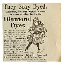 Wells Richardson Diamond Dyes 1894 Advertisement Victorian Fashion ADBN1bbb - $14.01 CAD