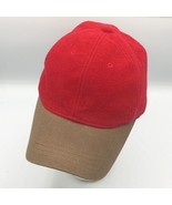 LL Bean Melton Wool Blend Red Baseball Cap Adjustable Hat Outdoor Maine - £23.34 GBP