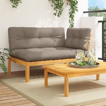  Patio Sofa Natural wood Solid acacia wood Medium Modular - $5,494.82 MXN
