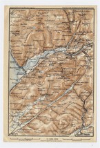 1927 Original Vintage Map Of Vicinity Of Barmouth Dolgellau Dolgelley / Wales - £16.81 GBP