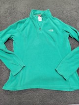 The North Face Sweater Womens Medium 1/4 Zip Fleece  Teal Green - £14.06 GBP