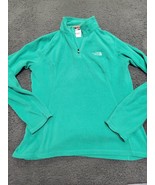 The North Face Sweater Womens Medium 1/4 Zip Fleece  Teal Green - £13.94 GBP