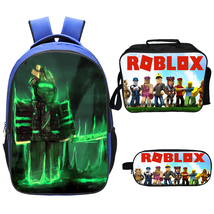 WM Roblox Backpack Lunch Box Pencil Case Outdoor School Package I - £32.96 GBP