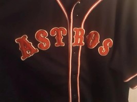 Vintage Authentic Houston Astros Throwback Black True Fan Jersey MLB 2XL... - $675.56 MXN