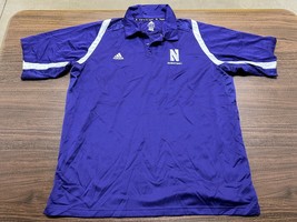Northwestern Wildcats Basketball Team-Issued Purple Polo Shirt - Adidas - XL - £14.38 GBP