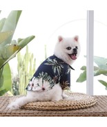 Small Pet Dog Cat - Hawaiian Style Printed T Shirts Clothes - Navy Palm ... - £7.85 GBP