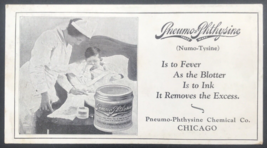 VTG Pneumo-Phthysine Ointment Cream Advertising Ink Blotter Chicago Illi... - $13.99