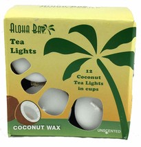Aloha Bay Palm Wax Tea Lights with Aluminum Holder Candles, 7 Ounce - £7.79 GBP