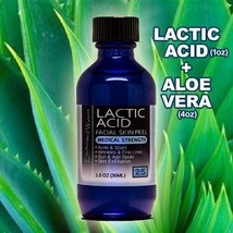 Lactic Acid Skin Peel 25% Plus 100% Pure Organic Aloe Vera Gel Moisturizer Combo - £12.11 GBP