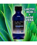 Lactic Acid Skin Peel 25% Plus 100% Pure Organic Aloe Vera Gel Moisturiz... - £12.15 GBP