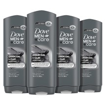 DOVE MEN + CARE Elements Body Wash Charcoal + Clay 4 Count For Men&#39;s Ski... - £49.37 GBP