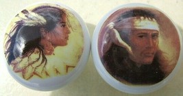 Cabinet Knobs W/ Indian Maiden &amp; Brave South West - £8.30 GBP