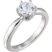 Round Diamond Ring 14k White Gold 1.06 Ct (J I1(Enhanced) Clarity) - £1,191.21 GBP