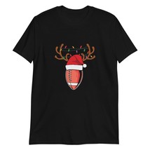 Santa Sports Christmas Football Player T-Shirt Black - $18.13+